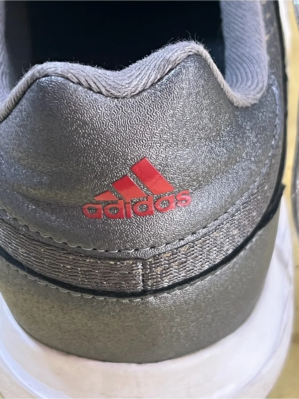 adidas Men's Gray Athletic Sneakers with White Stripes